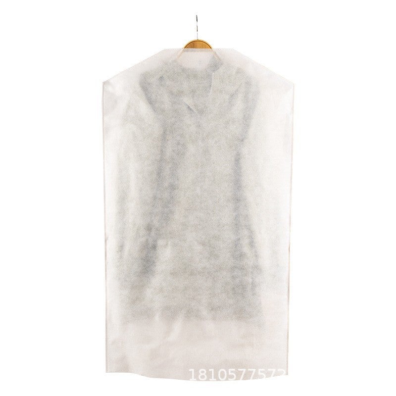 Non-Woven Suit Coat Dust Cover Clothes Dust Bag Washable Storage Bag Printable Logo Wardrobe Hanging Cover - Image 1
